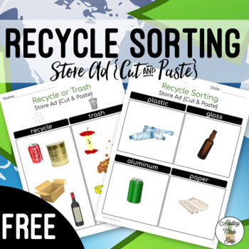 Recycle Sorting - Store Ad {Cut & Paste} Worksheets