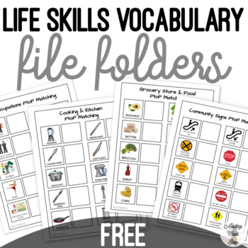 free life skills vocabulary file folders adulting made easy llc